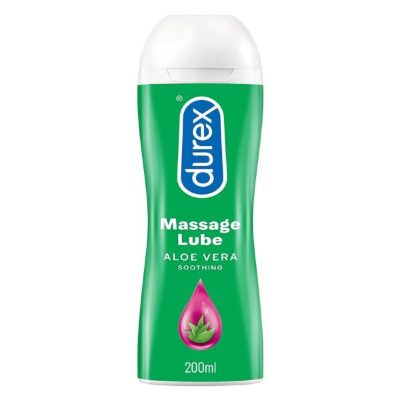 لوبریکانت دورکس دوکاره ماساژ و روان کننده بر پایه آب با عصاره آلوورا 200 میل DUREX aloevera